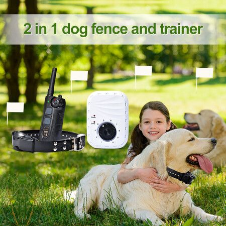 2-in-1 Underground Electric Dog Fence and Anti Bark Remote Training Collar,Safe & effective training methods promote positive reinforcement