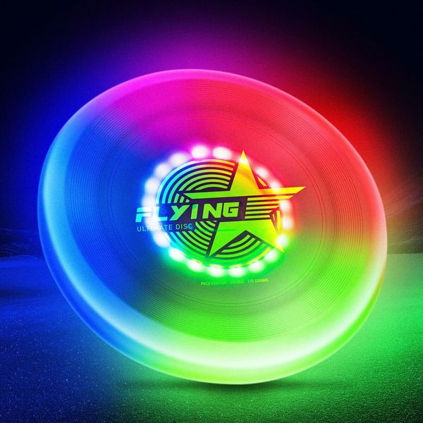 Glow in the Dark LED Flying Disc: 7 Dynamic Modes, 7 Colors, Waterproof - Perfect for Birthday Parties, Camping Trips, and Outdoor Games