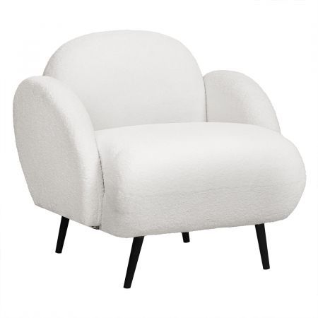 Levede Sofa Chair Fleece Upholstered Single White