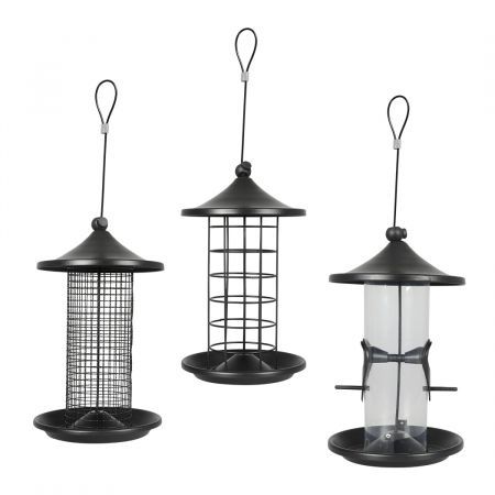 PaWz 3x Bird Feeder Hanging Wild Seed