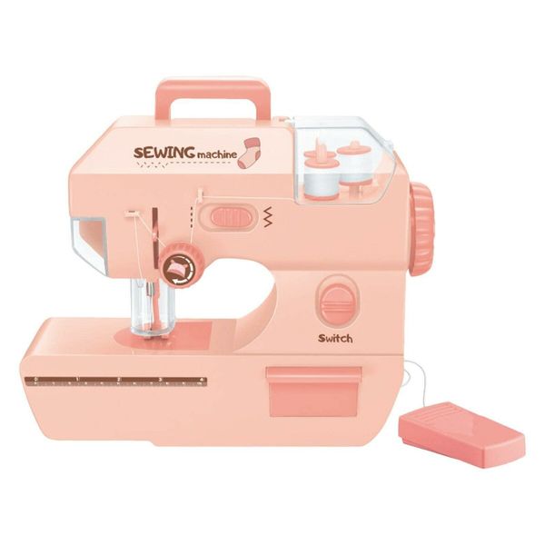 Kids' Sewing Machine Toy with Educational Kit (Pink)