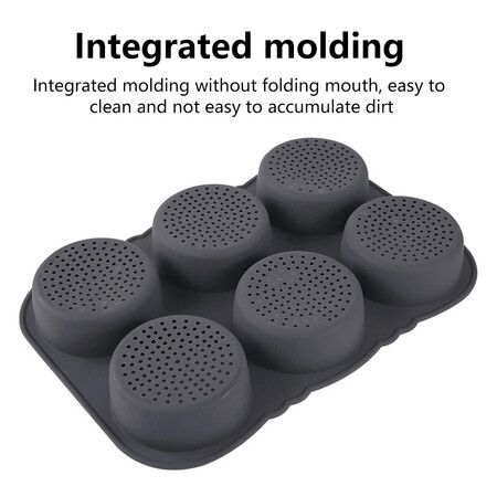 Silicone Hamburger Bread Mould for Homemade Bread, Burger Buns, and Muffins (10 cm Diameter)