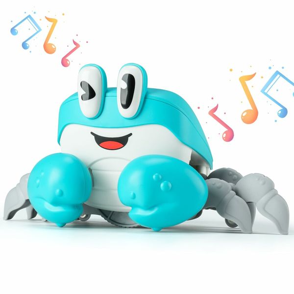 Electric Moving Crawling Crab Toy Learning Walking Toys,Music&Dancing Interactive Toy for Boy&Girl Gifts Ages 3+