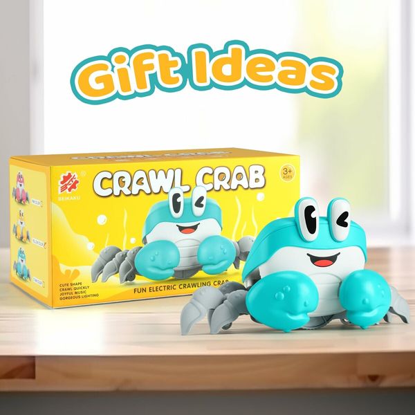 Electric Moving Crawling Crab Toy Learning Walking Toys,Music&Dancing Interactive Toy for Boy&Girl Gifts Ages 3+