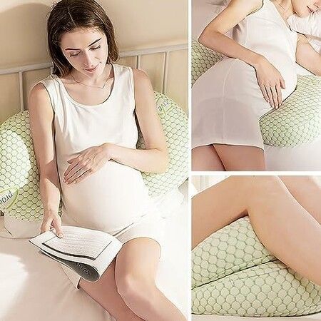 Pregnancy Pillow for Sleeping Body   Maternity  Wedge, Detachable and Adjustable Double-Sided with Pillow Cover Support for Pregnancy Belly Back Support