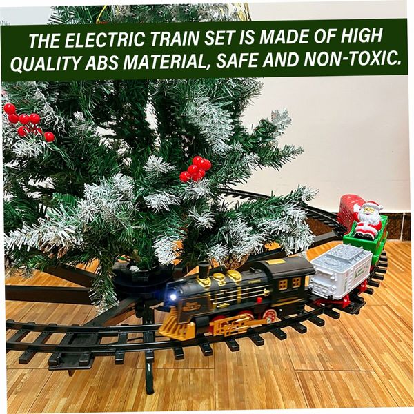 Electric Christmas Tree Train Toy with Light,Sound,Hanging Xmas Train for Around The Tree