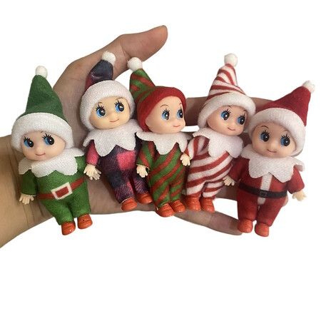 5pcs Blind box ELF ON SHELF Spirit Elf Doll Christmas Elf Baby Long Legs Doll Ornament Boys and Girls