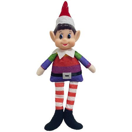 23CM Christmas Elf Male Doll Elves Santa Decorations Red Noel Gifts Christmas Dolls Clothes Color Random