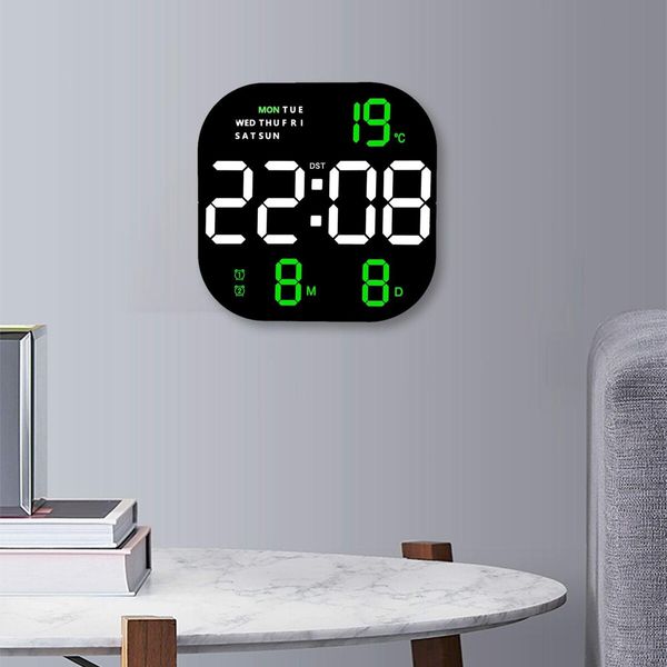 Extra Large Hanging Clock with Remote Control Day and Date for Elderly Clear Display USB Powered Digital Calendar Alarm Clock Dementia Alzheimers Clock