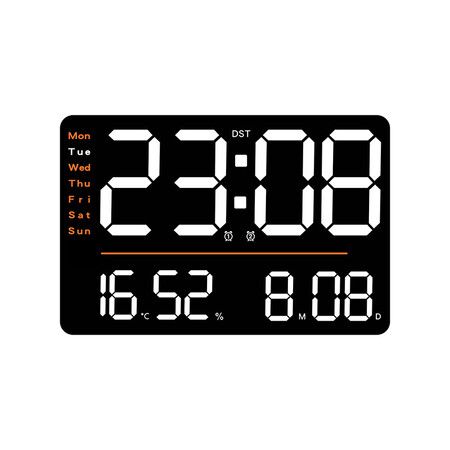 Extra Large Hanging Clock with Remote Control Day and Date for Elderly Clear Display USB Powered Digital Calendar Alarm Clock Dementia Alzheimers Clock