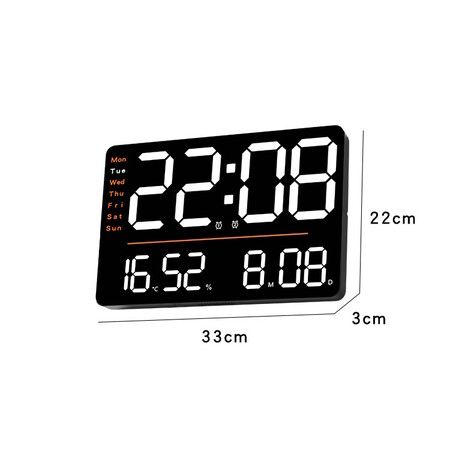 Extra Large Hanging Clock with Remote Control Day and Date for Elderly Clear Display USB Powered Digital Calendar Alarm Clock Dementia Alzheimers Clock