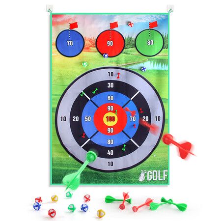 Golf Chipping Game, Golf Game with Golf Hitting Mat and Other Golf Accessories Indoor Outdoor Games for Kids Home Backyard Office