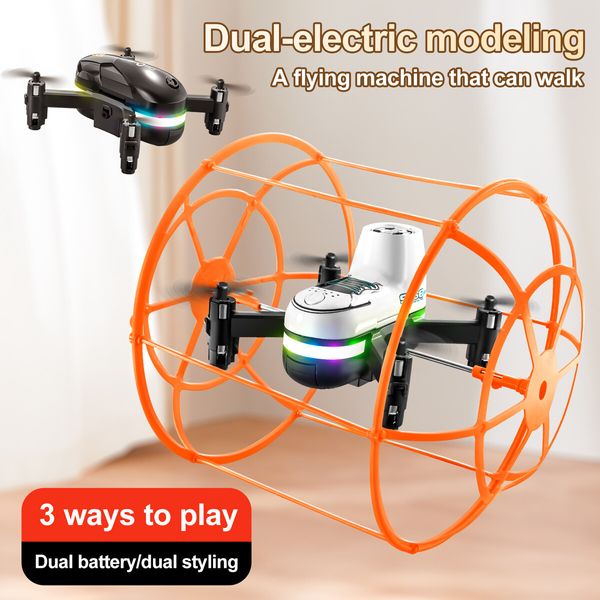 New Mini Drone With Light Climb Wall Toy Remote Control Helicopter Rc Plane Dron Quadcopter RC Toys Boys Gift For Kids