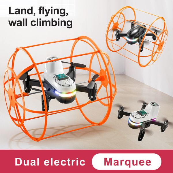 New Mini Drone With Light Climb Wall Toy Remote Control Helicopter Rc Plane Dron Quadcopter RC Toys Boys Gift For Kids