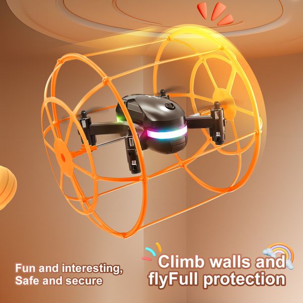 New Mini Drone With Light Climb Wall Toy Remote Control Helicopter Rc Plane Dron Quadcopter RC Toys Boys Gift For Kids