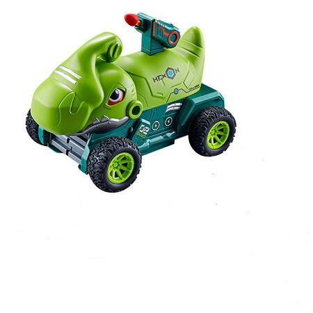 Truck Toys with 6 Die-Cast Metal Cars Foldable Track & Missile Launcher Birthday Gift Idea Toys for Kids Ages 3+(Green)