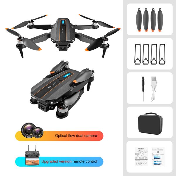 4K HD Dual Camera EVO Drone Obstacle Avoidance Aircraft 5G Wifi FPV Folding Brushless Wide Angle Aerial Photo RC Quadcopter Color Grey