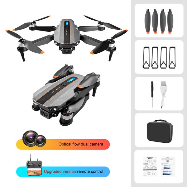 4K HD Dual Camera EVO Drone Obstacle Avoidance Aircraft 5G Wifi FPV Folding Brushless Wide Angle Aerial Photo RC Quadcopter Color Grey