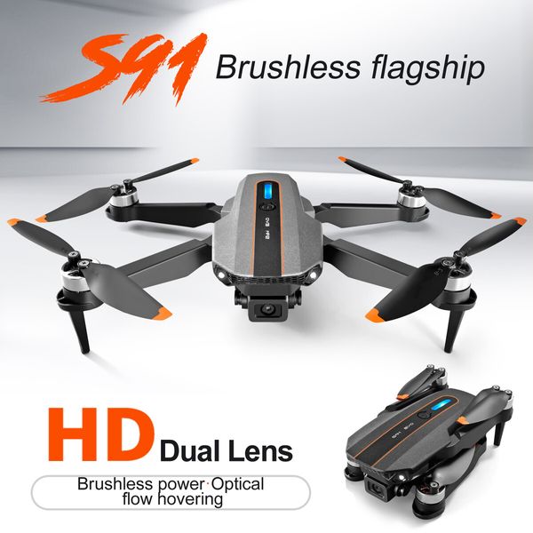 4K HD Dual Camera EVO Drone Obstacle Avoidance Aircraft 5G Wifi FPV Folding Brushless Wide Angle Aerial Photo RC Quadcopter Color Grey