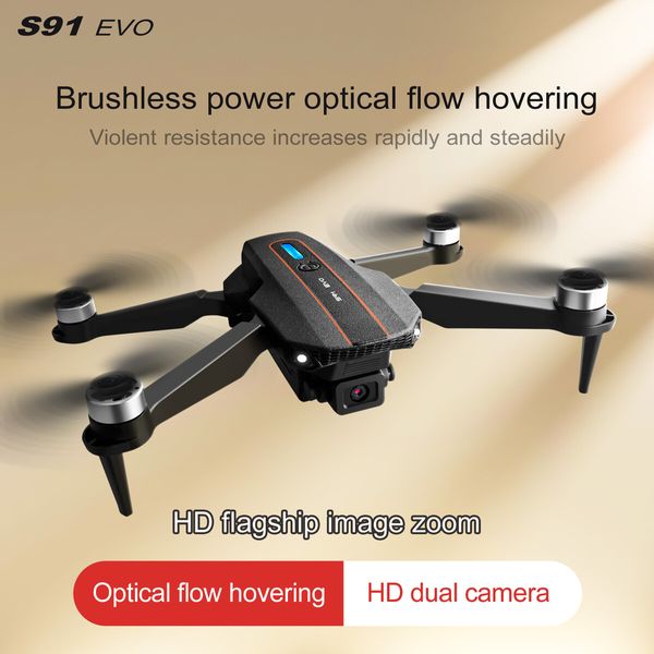 4K HD Dual Camera EVO Drone Obstacle Avoidance Aircraft 5G Wifi FPV Folding Brushless Wide Angle Aerial Photo RC Quadcopter Color Grey