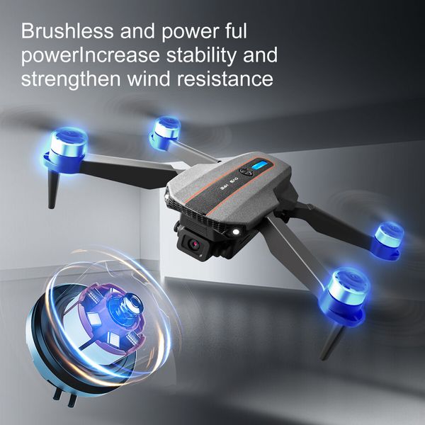 4K HD Dual Camera EVO Drone Obstacle Avoidance Aircraft 5G Wifi FPV Folding Brushless Wide Angle Aerial Photo RC Quadcopter Color Grey