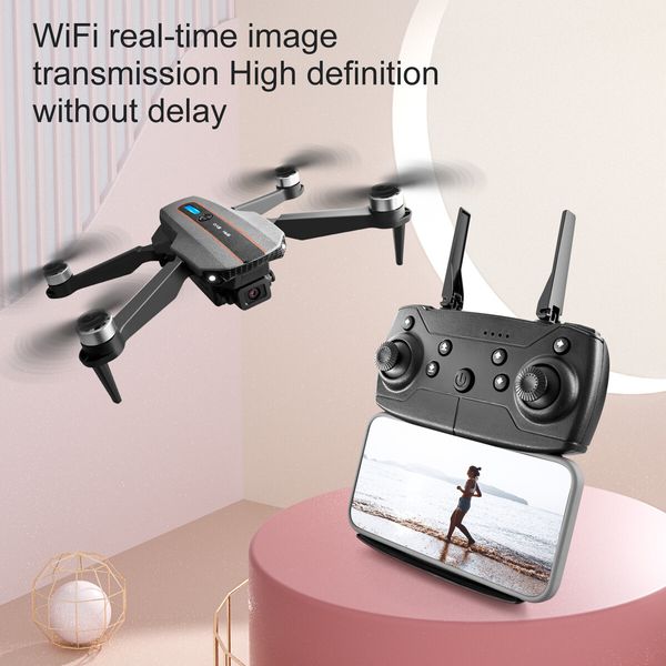 4K HD Dual Camera EVO Drone Obstacle Avoidance Aircraft 5G Wifi FPV Folding Brushless Wide Angle Aerial Photo RC Quadcopter Color Grey