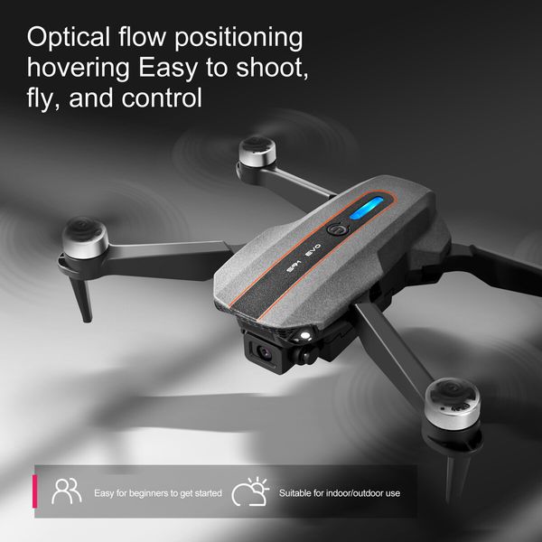 4K HD Dual Camera EVO Drone Obstacle Avoidance Aircraft 5G Wifi FPV Folding Brushless Wide Angle Aerial Photo RC Quadcopter Color Grey