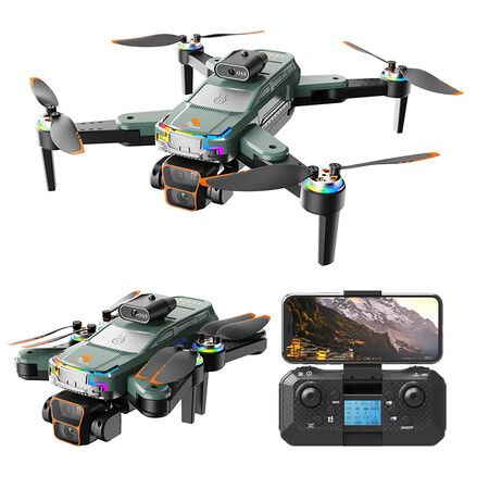 4K HD Camera RC Drone 2.4G WIFI FPV 15mins Flight Time Brushless Foldable Quadcopter RTF Color Green