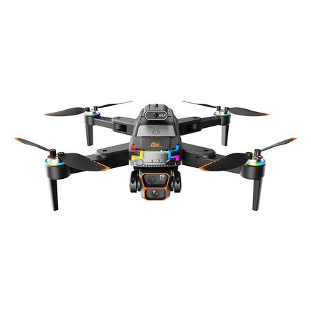 4K HD Dual Camera RC Drone 2.4G WIFI FPV 15mins Flight Time Brushless Foldable Quadcopter RTF Color Black