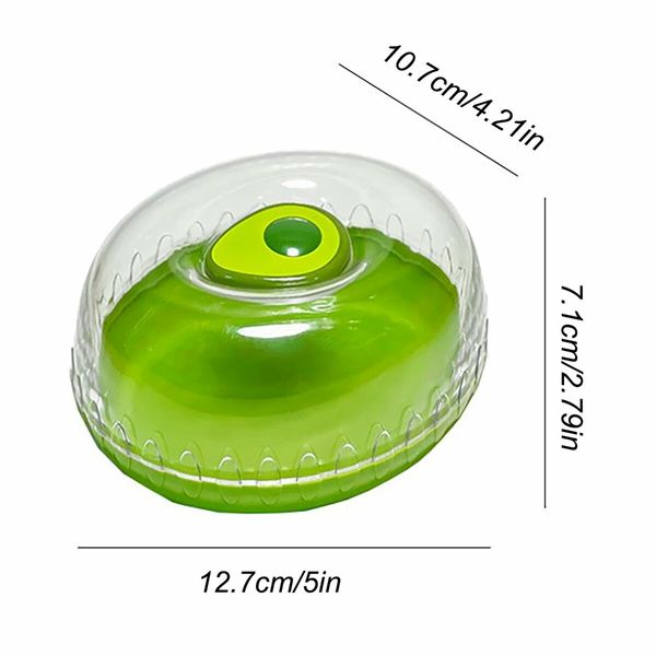 Fruit and Vegetable Silicone Storage Box,Anti-Oxidation Fruit Containers for Fridge,Ideal for Lemon Onion Apple Avocado Garlic Keeper(Green)