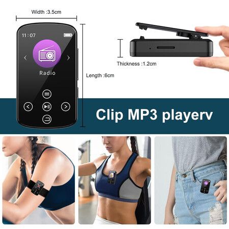 16GB MP3 Player with Bluetooth, Portable Full Touchscreen Music Player with Speakert, MP4 Player with FM Radio,Voice Recording