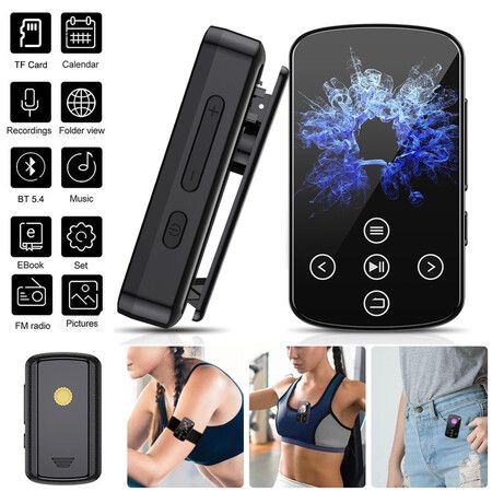 16GB MP3 Player with Bluetooth, Portable Full Touchscreen Music Player with Speakert, MP4 Player with FM Radio,Voice Recording