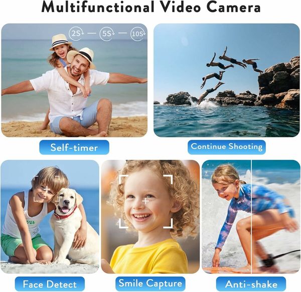 Video Camera Camcorder HD 4K 48MP Video Recorder Camera Vlogging Camera 3.0In LCD Screen 18X Digital Zoom and 32G SD Card