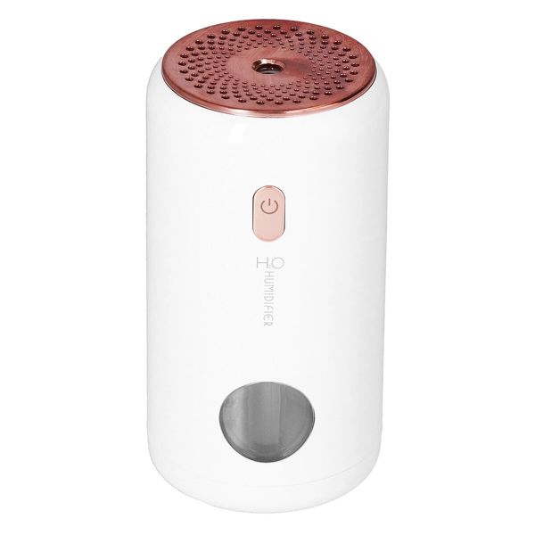 Mini USB Powered Car Humidifier Mute Large Misting Air Humidifier for Home Office Bedroom One Key Operation (White)