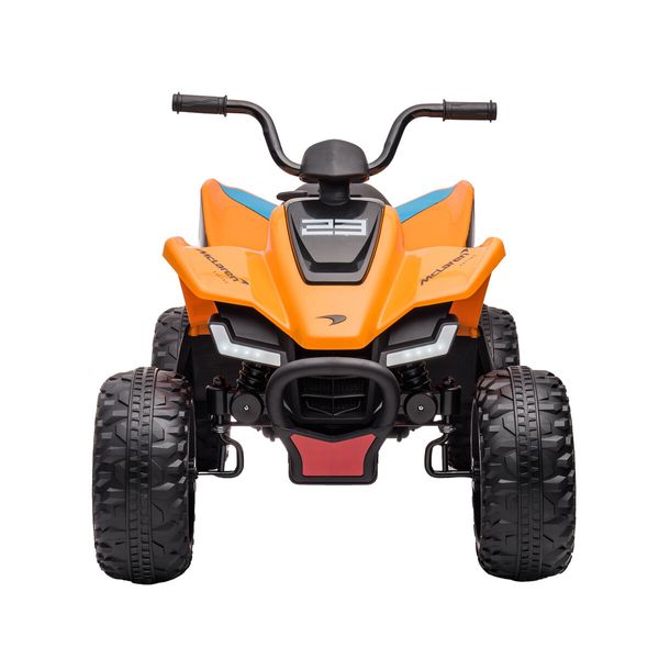 McLaren Ride On Car Licensed 12V Electric ATV Quad Bike 4 Wheeler Toy Motorised Vehicle with Twin Motor LED USB Rechargeable Battery MP3