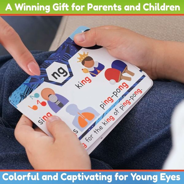 Phonics Flash Cards, Learn to Read in 20 Stages, Digraphs CVC Blends Long Vowel Sounds, Games for Kids Ages 4 to 8 Kindergarten