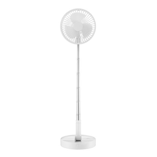 Portable Foldable Desk Fan Pedestal Floor Stand Table Air Cooler USB Power Bank 3600mAh Rechargeable Battery 4 Speeds for Summer Cooling Camping