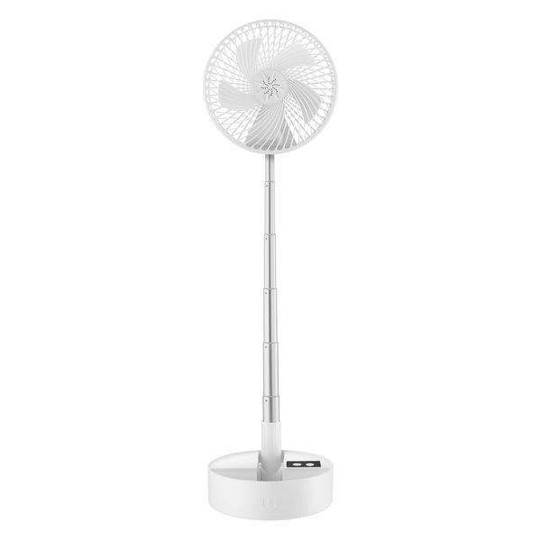 Foldable Oscillating Fan USB Desk Table Floor Stand Air Cooler Circulator 4000mAh Portable Power Bank Rechargeable Battery Pedestal Cooling Bedroom Camping