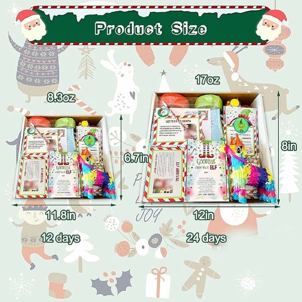 Elf Kit 24 Days of Christmas,Christmas Elf Kit,elf on The Shelf,Christmas Activities,Best Christmas Countdown Gift (24 Days)