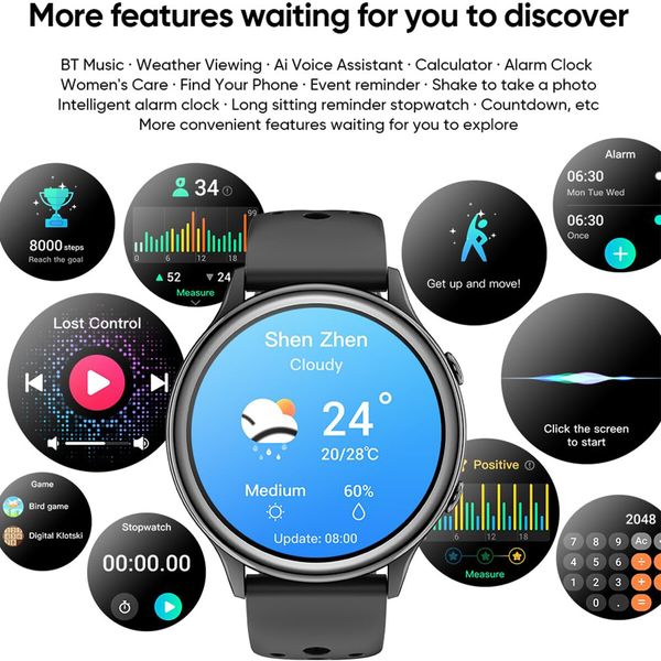 Smart Watches,Fitness Tracker with SpO2 Monitor,IP67 Waterproof Activity Tracker,Smart Watch for Android Phones and iPhone Compatible (Black)