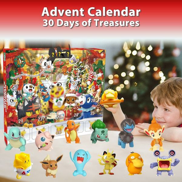 Kids Holiday Advent Calendar 2024, 24 Surprise Holiday Gifts with Toys, Countdown to New Year and Christmas, Christmas Gifts for Kids, Kids Toys for 3 4 5 6 7 8 Year Old Boys Girls