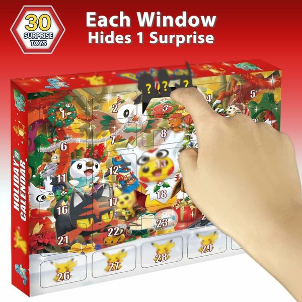Kids Holiday Advent Calendar 2024, 24 Surprise Holiday Gifts with Toys, Countdown to New Year and Christmas, Christmas Gifts for Kids, Kids Toys for 3 4 5 6 7 8 Year Old Boys Girls