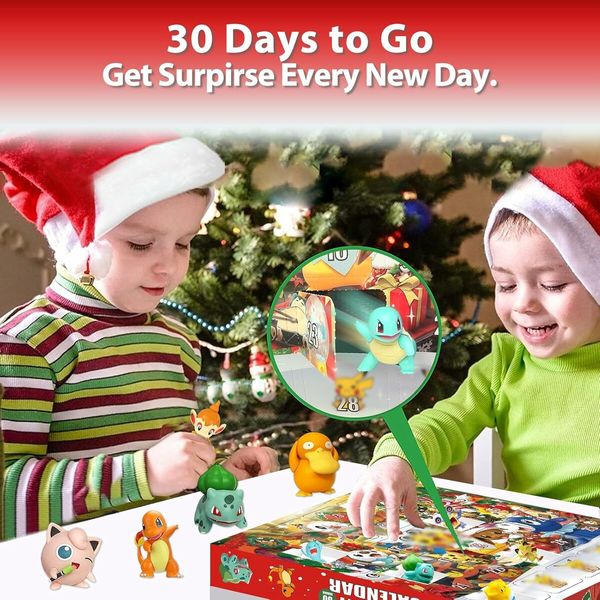 Kids Holiday Advent Calendar 2024, 24 Surprise Holiday Gifts with Toys, Countdown to New Year and Christmas, Christmas Gifts for Kids, Kids Toys for 3 4 5 6 7 8 Year Old Boys Girls