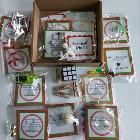 Elf kit 24 Days of Christmas Elf Magic Kit for 2024 Fun Elf Activities Props and Countdown Xmas Gift and Party Favor