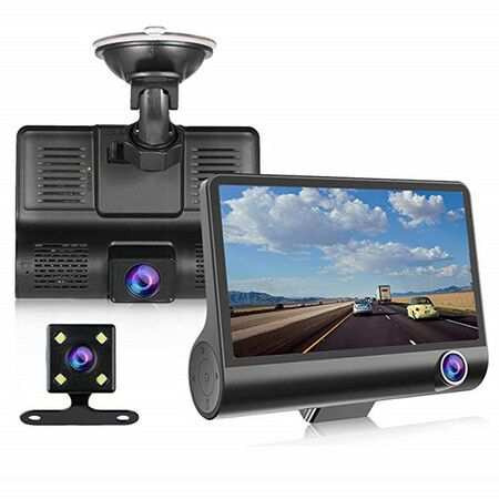 Lens Car Dash Camera Front Inside Rear Camera Car Camera Wide Angle Looping Recording G-Sensor Max Support Card HDR Motion Detection