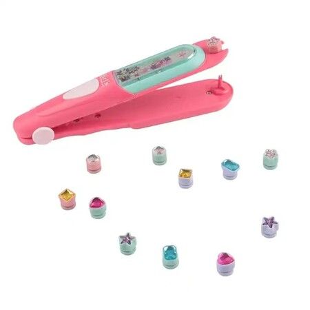 Kids Hair Gem Stamper Braid Kit   Bling Hair Jewels for Girls Hair Styling Tool with Reusable Shining Diamonds Christmas Birthday Gifts Kids Ages 3+