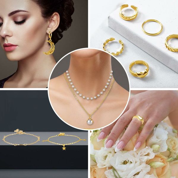 Christmas Beauty Jewelry Advent Calendar 24-Day Countdown with Stunning Necklaces Rings,and Earrings