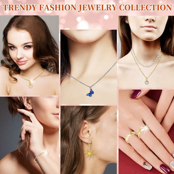 Christmas Beauty Jewelry Advent Calendar 24-Day Countdown with Stunning Necklaces Rings,and Earrings