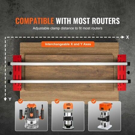 Router Sled, 1525 mm, Portable and Easy to Adjust Slab Flattening Jig, DIY Woodworking Router Sled for Flattening Slabs, Slab Guide Jig Trimming Planing Machine for Wood Flattening, Home DIY