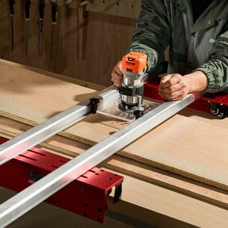 Router Sled, 1525 mm, Portable and Easy to Adjust Slab Flattening Jig, DIY Woodworking Router Sled for Flattening Slabs, Slab Guide Jig Trimming Planing Machine for Wood Flattening, Home DIY